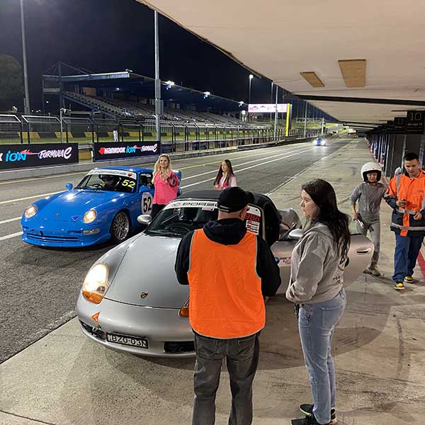 Race car Hot Laps Drop Off